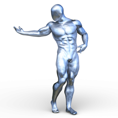 Poz veren bir adamın 3B görüntüsü