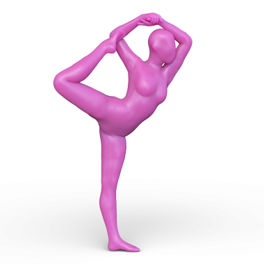 Poz veren bir kadının 3B görüntüsü