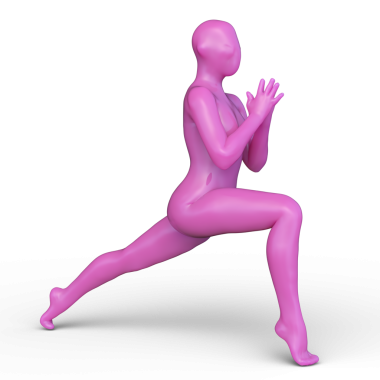 Poz veren bir kadının 3B görüntüsü