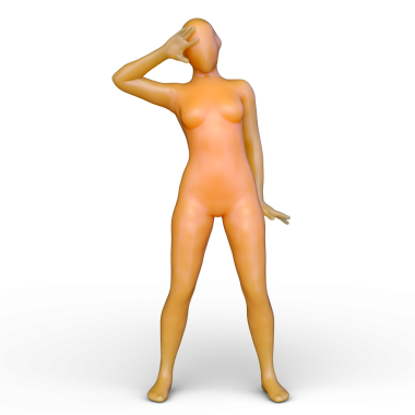 Poz veren bir kadının 3B görüntüsü