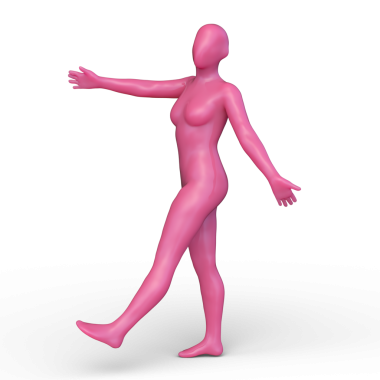 Poz veren bir kadının 3B görüntüsü