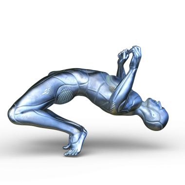 erkek bir cyborg 3D render