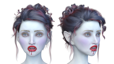 Bir kadının 3 boyutlu korku görüntüsü.