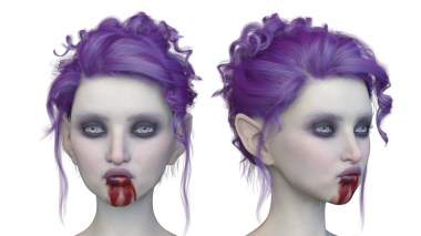 Bir kadının 3 boyutlu korku görüntüsü.