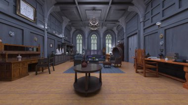 Çizim odasının 3B görüntülemesi