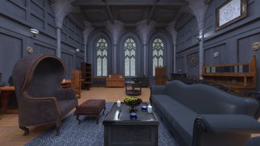 Çizim odasının 3B görüntülemesi