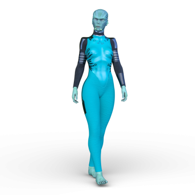 Dişi bir uzaylının 3D görüntüsü