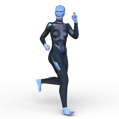 Dişi bir uzaylının 3D görüntüsü