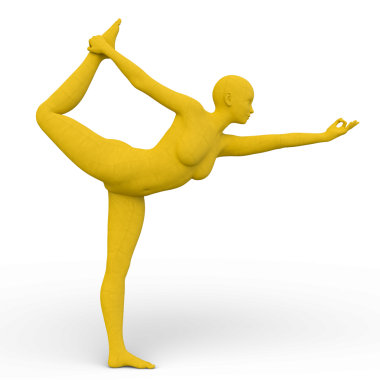 Poz veren bir kadının 3B görüntüsü