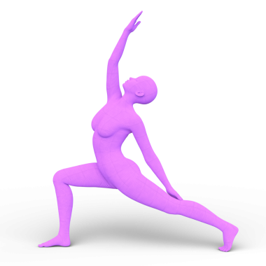 Poz veren bir kadının 3B görüntüsü