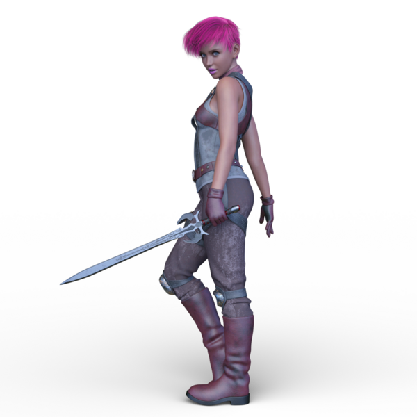 3 boyutlu kadın eskrimci.