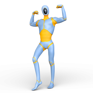 erkek bir cyborg 3D render