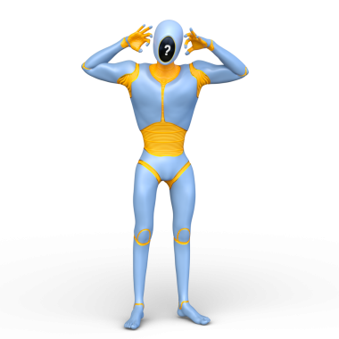 erkek bir cyborg 3D render