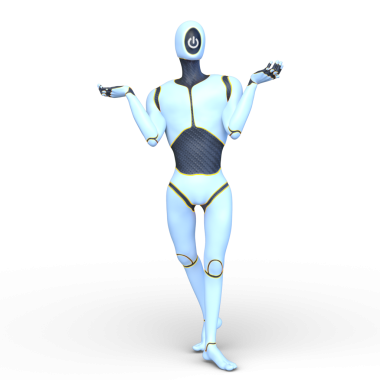 erkek bir cyborg 3D render