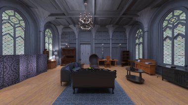 Çizim odasının 3B görüntülemesi