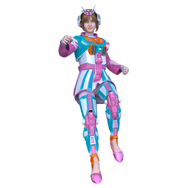 Bir siber kadının 3 boyutlu canlandırması