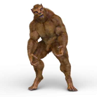 Bir kurtadamın 3 boyutlu görüntüsü