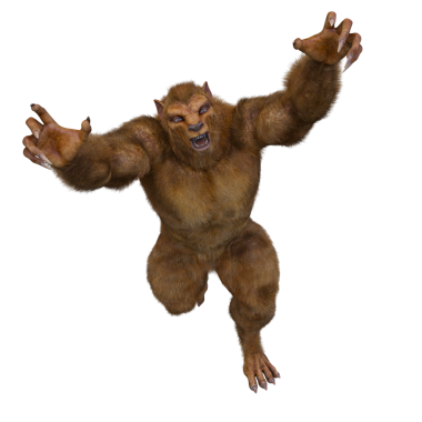 Bir kurtadamın 3 boyutlu görüntüsü