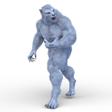 Bir kurtadamın 3 boyutlu görüntüsü