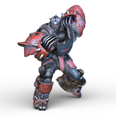 Bir savaş robotunun 3 boyutlu canlandırması