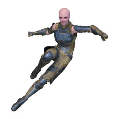 3D rendering of a female knight