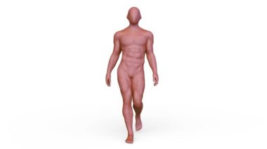 3D yürüyen bir adam görüntüsü oluşturma