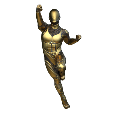 erkek bir cyborg 3D render