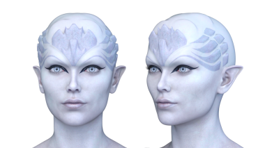 Dişi bir uzaylının 3 boyutlu görüntüsü