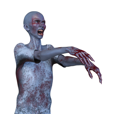 Erkek bir zombinin 3 boyutlu canlandırması