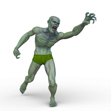 Bir erkek canavarın 3 boyutlu canlandırması