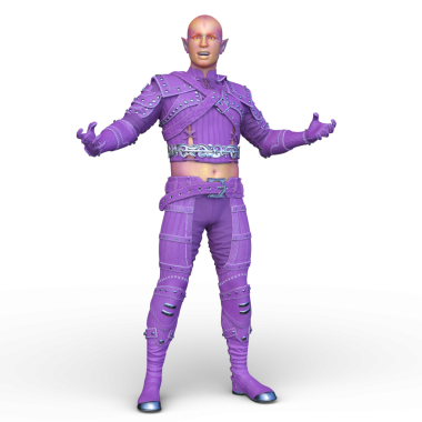 Erkek bir uzaylının 3 boyutlu görüntüsü