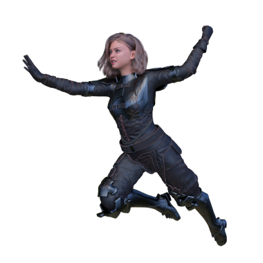 bir kadın savaşçı 3D render