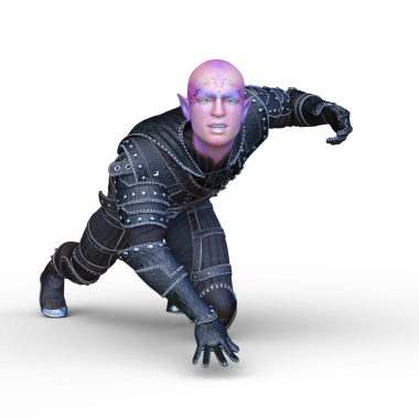 Erkek bir uzaylının 3 boyutlu görüntüsü