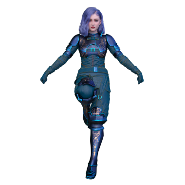 bir kadın savaşçı 3D render