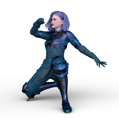 bir kadın savaşçı 3D render