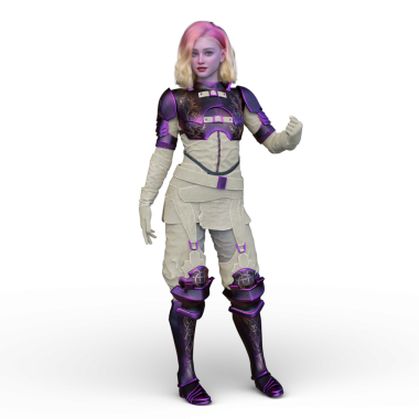 bir kadın savaşçı 3D render