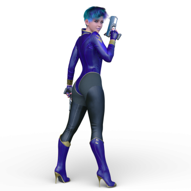 bir kadın savaşçı 3D render