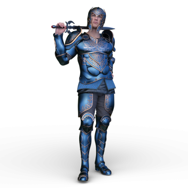 Bir şövalyenin 3 boyutlu canlandırması