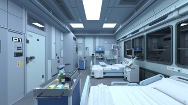 Uzay gemisindeki revirin 3 boyutlu görüntülemesi