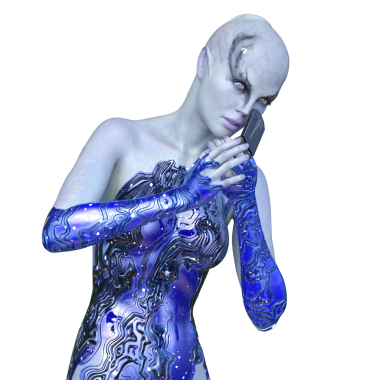 Dişi bir uzaylının 3D görüntüsü