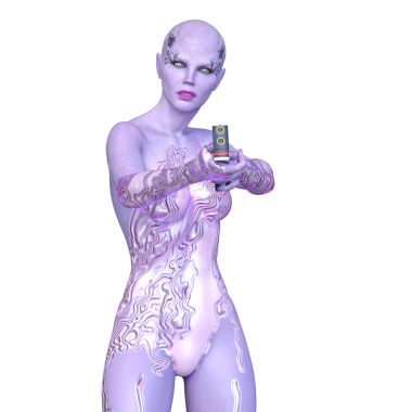 Dişi bir uzaylının 3D görüntüsü