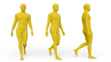 3D yürüyen bir adam görüntüsü oluşturma