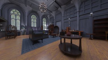 Çizim odasının 3B görüntülemesi