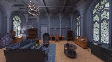 Çizim odasının 3B görüntülemesi