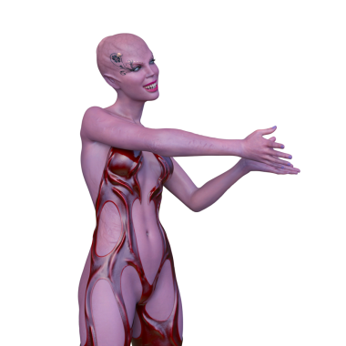 Dişi bir uzaylının 3D görüntüsü