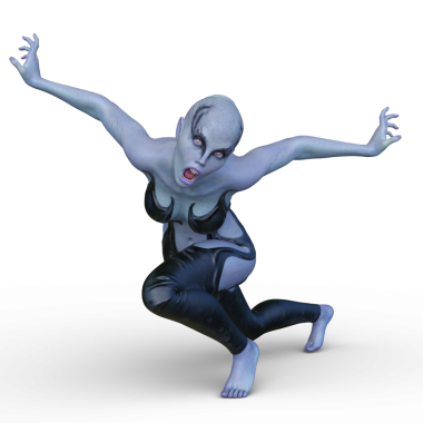 Dişi bir uzaylının 3D görüntüsü