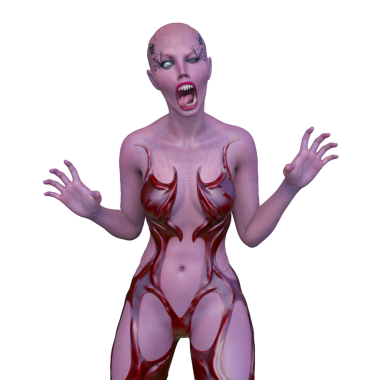 Dişi bir uzaylının 3D görüntüsü