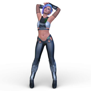 Bir siber kadının 3 boyutlu canlandırması