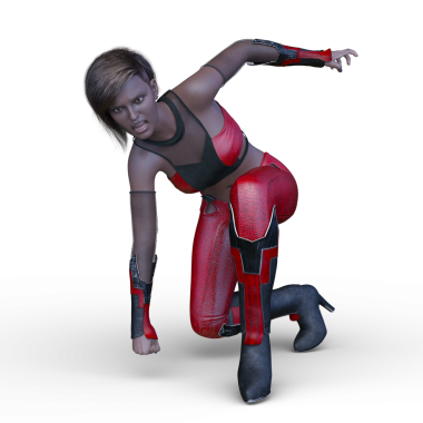 Bir siber kadının 3 boyutlu canlandırması