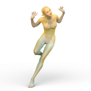 Dişi bir uzaylının 3D görüntüsü